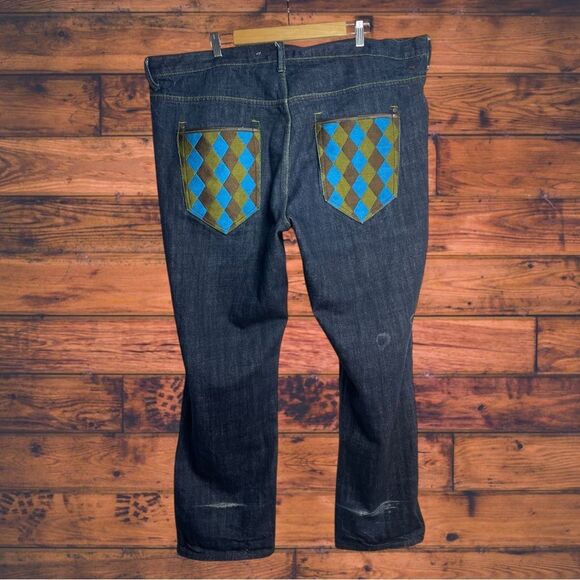 Live Mechanics Embroidered Pocket Jeans Size 44 - Picture 1 of 11